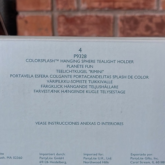 NIB PartyLite Colorsplash Hanging Sphere Tealight Holder - Picture 7 of 7